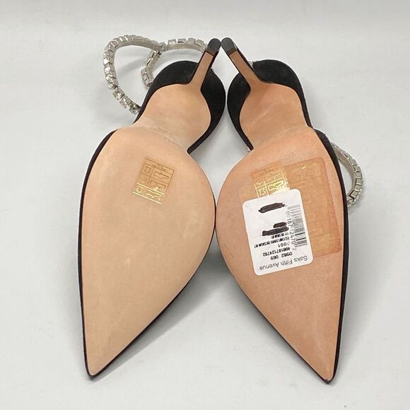 Jimmy Choo Black Suede Pumps with Crystal Embellishment size 38.5 - Picture 15 of 16